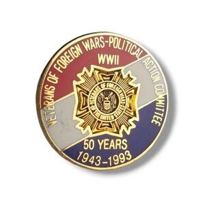 VFW Lapel Pin 50 Years Anniversary Membership Award Veterans Of Foreign Wars